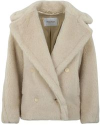 Max Mara - Teddy Double-Breasted Biker Jacket - Lyst