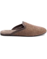 Brunello Cucinelli - Slippers Con Design Intrecciato - Lyst
