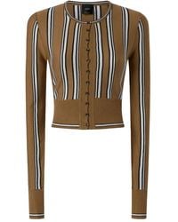 Pinko - Gestreept Vest Met Knoop - Lyst