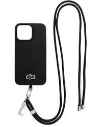 Lacoste - Logo-Patch Lanyard Iphone 16 Case - Lyst