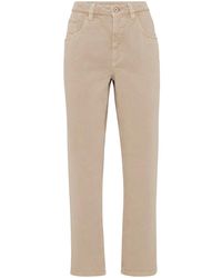 Brunello Cucinelli - Cropped Jeans - Lyst
