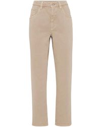 Brunello Cucinelli - Cropped Jeans - Lyst