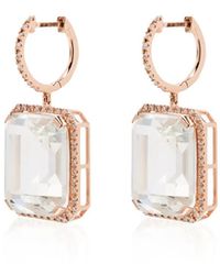 SHAY - 18K Rose Portrait Topaz Earrings - Lyst