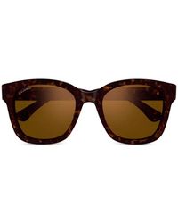 Cartier - Tortoiseshell-Effect Square-Frame Sunglasses - Lyst