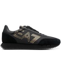 EA7 - Logo-print Low-top Sneakers - Lyst