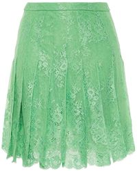 Ermanno Scervino - Floral-lace Pleated Skirt - Lyst