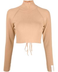 ROKH - Open-back Cropped Knitted Jumper - Lyst