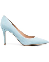 Gianvito Rossi - Pointed Toe Suede Pumps - Lyst