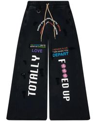 Astrum - Tfu Text-Print Wide-Leg Track Pants - Lyst