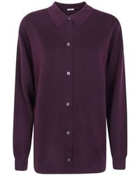 Aspesi - Button-Up Wool Cardigan - Lyst