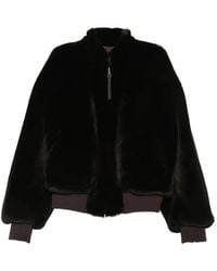 UTZON - Shearling Bomber Jacket - Lyst