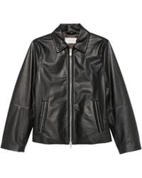 Peserico - Zip-Up Leather Jacket - Lyst