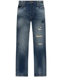 Emporio Armani - Distressed Loose-Fit Jeans - Lyst