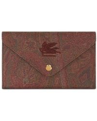 Etro - Logo-embroidered Paisley Clutch - Lyst