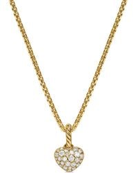 David Yurman - 18K Petite Pavé Diamond Pendant - Lyst