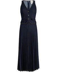 Cinq À Sept - Pleated Denim Waistcoat Dress - Lyst