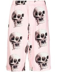 Endless Joy - Skull Graphic-Print Bermuda Shorts - Lyst
