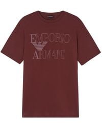 Emporio Armani - Logo-Print T-Shirt - Lyst