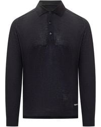 Premiata - Buttoned Long-Sleeve Polo Shirt - Lyst
