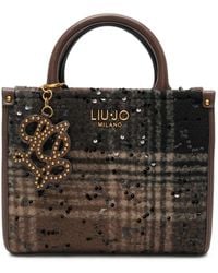 Liu Jo - Cabas À Carreaux Et Sequins - Lyst