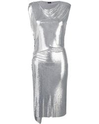 Rabanne - Draped Midi Dress - Lyst