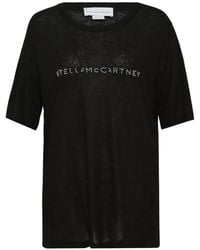Stella McCartney - Beads-Embellishment Logo T-Shirt - Lyst