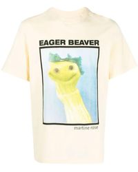 Martine Rose - Graphic-Print Cotton T-Shirt - Lyst