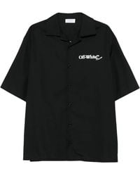 Off-White c/o Virgil Abloh - Scribble Bowling Shirt - Lyst