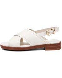 Frau - Crossover-Strap Leather Sandals - Lyst