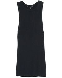 Tibi - Cut-Out Ribbed-Knit Tank Top - Lyst
