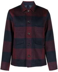 PS by Paul Smith - Button-up Checked Shirt Jacket - Lyst