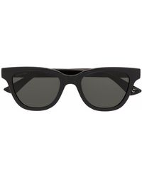 Gucci Eckige Sonnenbrille mit Logo - Schwarz