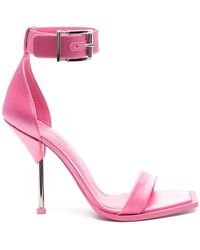 McQueen - Leather Sandal - Lyst