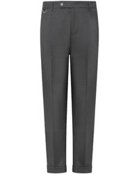 Low Brand - D-Ring Pressed-Crease Trousers - Lyst