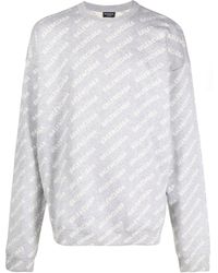 Balenciaga - Intarsien-Pullover mit Rundhalsausschnitt - Lyst