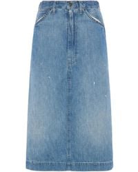 Maison Margiela - Denim Midi Skirt - Lyst