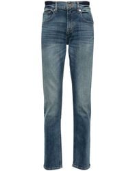 7 For All Mankind - Slimmy Mid-Rise Tapered Jeans - Lyst