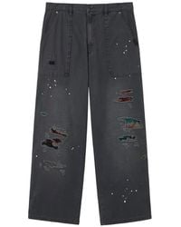 AFTERMATHS - Paint-Splatter Distressed-Effect Jeans - Lyst
