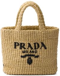 Prada - Small Crochet Tote Bag - Lyst