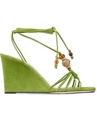 Jimmy Choo - Lova Suede Leather Wedge Sandals - Lyst
