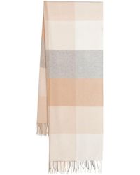 Johnstons of Elgin - Checkered Cashmere Fringed Scarf - Lyst