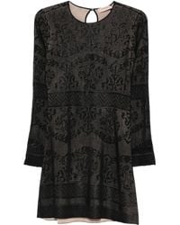 Twinset - Open-Work Knit Mini Dress - Lyst