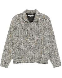Alessandra Rich - Tweed Speckled Bomber Jacket - Lyst