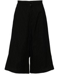 Y's Yohji Yamamoto - ストライプ クロップドパンツ - Lyst