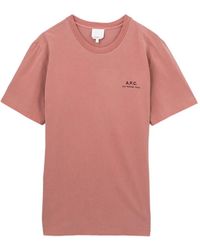 A.P.C. - Logo-Print Short-Sleeve T-Shirt - Lyst