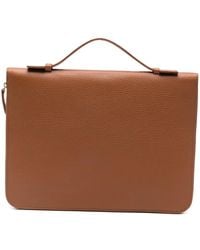 Eleventy - Zipped Leather Laptop Bag - Lyst