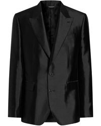 Dolce & Gabbana - Sicilia Light Single-Breasted Mikado Silk Jacket - Lyst