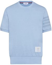 Thom Browne - T-Shirt With 4-Stripe Detail - Lyst
