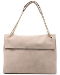 Orciani - Suede Chain-Link Shoulder Bag - Lyst