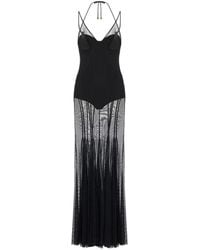 Elisabetta Franchi - Carpet Tulle And Satin Dress - Lyst